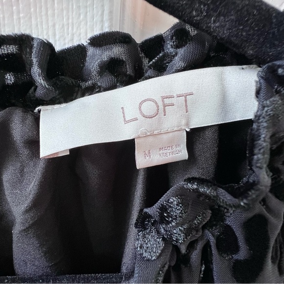 ⭐️ LOFT Velvet Burnout Ruffled Leopard Mini Dress Mobwife size MEDIUM - Picture 4 of 11